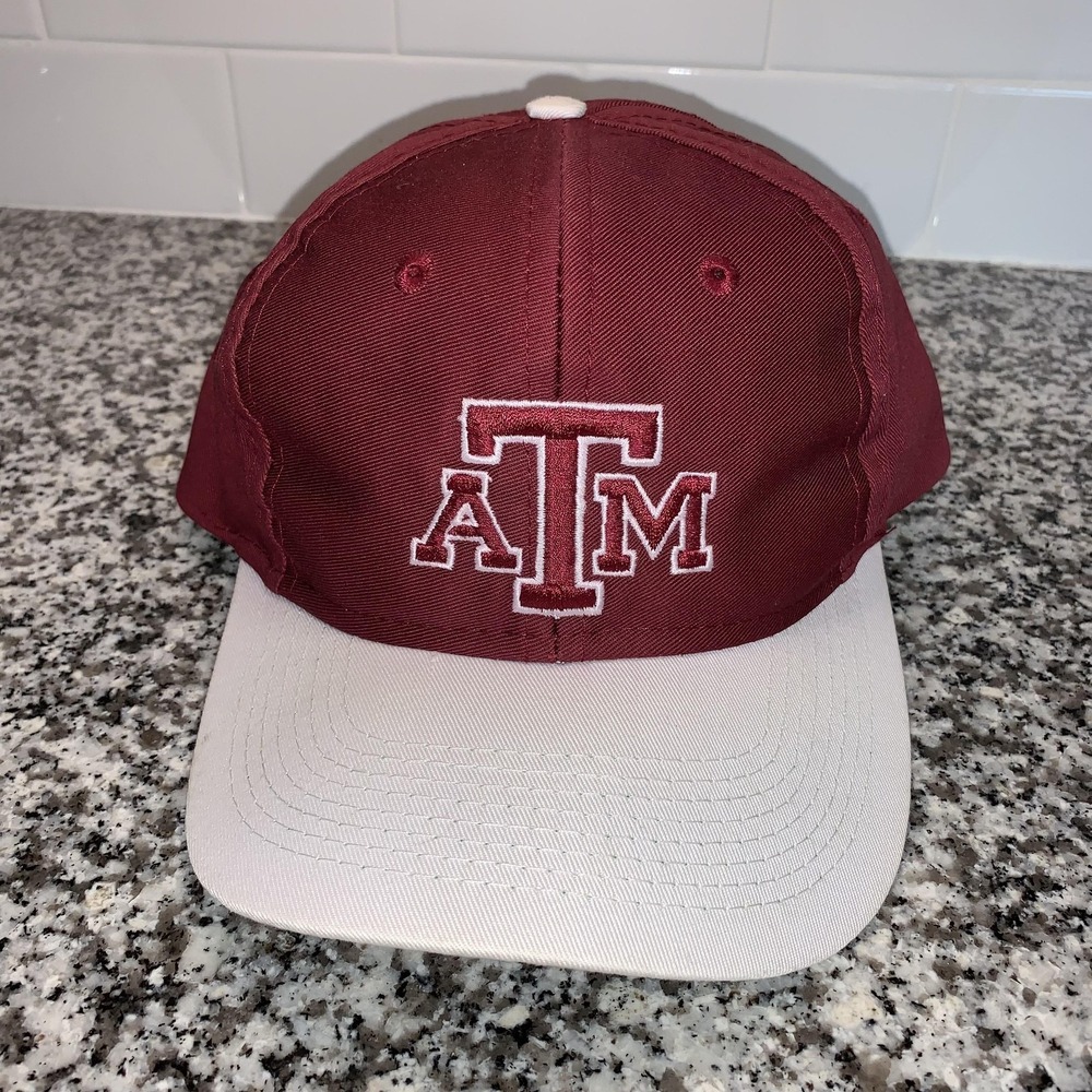Vintage Texas A&M Aggies Hat Cap Snap Back Mens One Size Red Football ProStyle